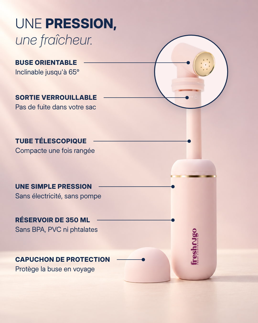 Freshngo Portable Bidet - Nude 