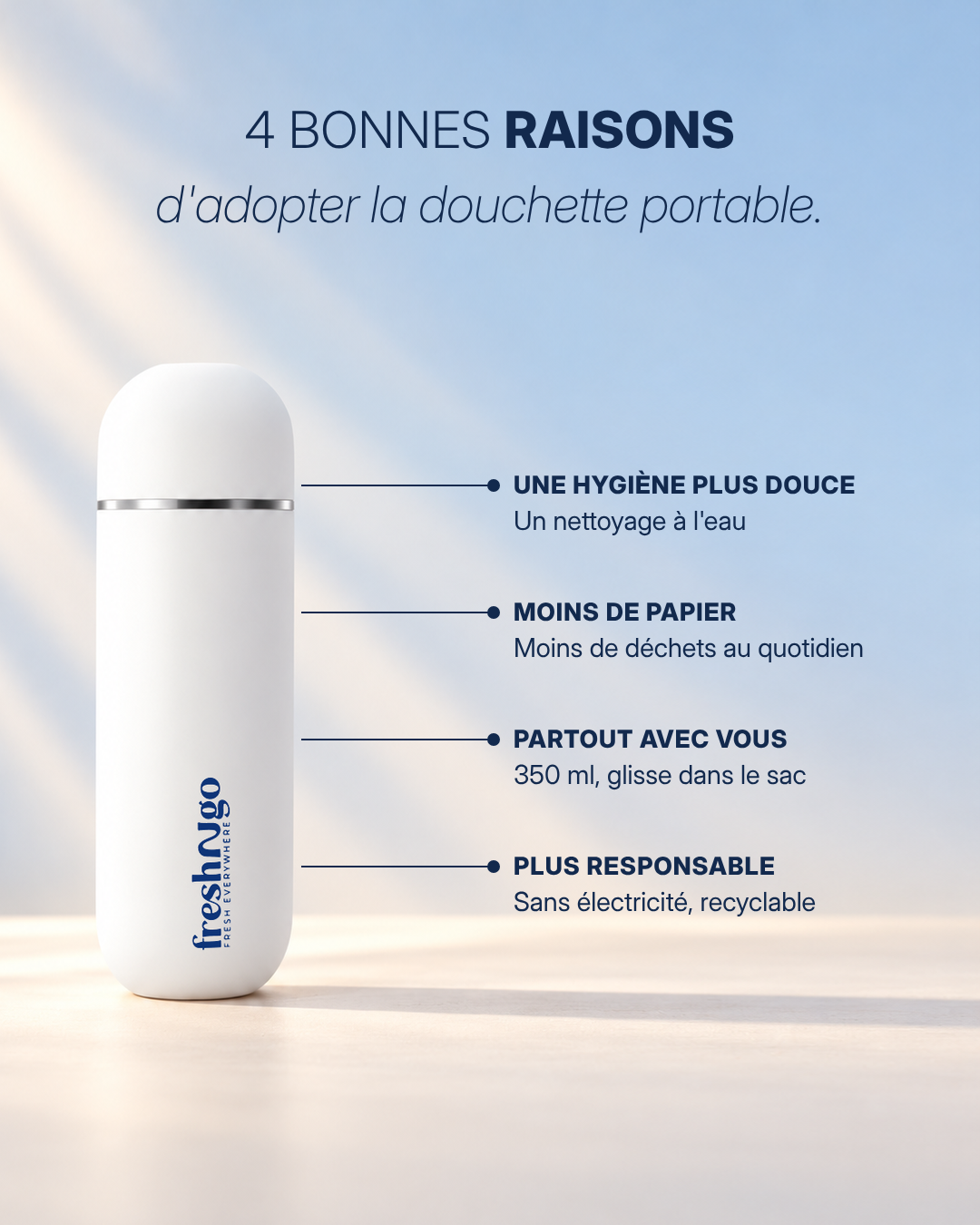 Douchette Portable Freshngo - Blanc